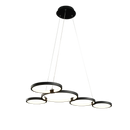 Axyaa Modern Black LED Chandelier for Living Room, Dimmable Kitchen Lighting