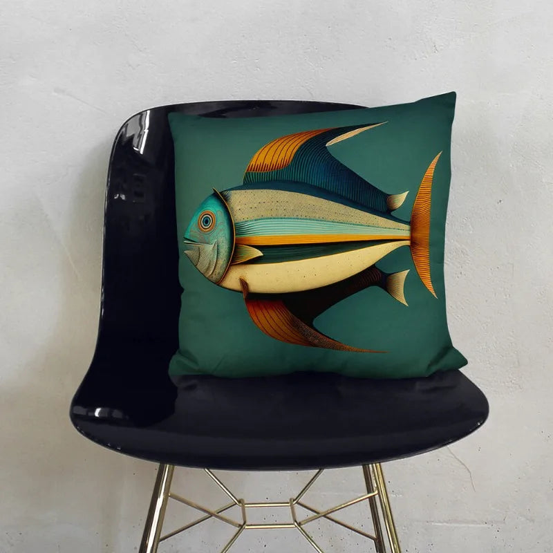 Axyaa Plump Cushion Fish Soft Throw Pillow Cover