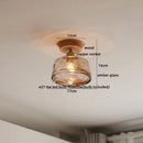 Axyaa Amber Glass LED Ceiling Lights Home Decoration Kitchen Restaurant Modern Ceiling Lamp
