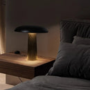 Axyaa Solid Wood Mushroom Table Lamp LED E14 for Study Bedroom