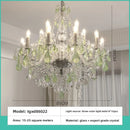 Axyaa French Crystal Chandelier: Luxurious Retro Style Living Room Dining Light
