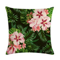 Axyaa Palm Leaf Green Seat Cover with Beautiful Flower Design for Sofa Decor