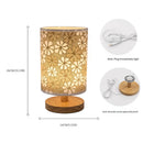Axyaa LED Solid Wood USB Lamp for Desktop, Bedroom, Hotel - Creative Retro Design