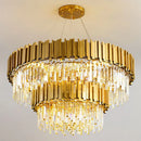 Axyaa Crystal Chandelier: Elegant European Style Pendant Lights for Villa, Restaurant, Bedroom, Living Room