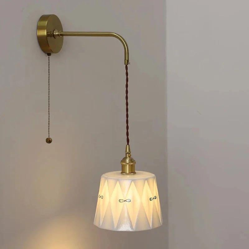 Axyaa Ceramic Hand-painted LED Wall Light Fixture for Modern Spaces