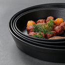 Axyaa Unbreakable Black Melamine Dinner Plates Set