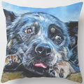 Cute Dog Pattern Square Pillow Covers For Home Decor by Axyaa