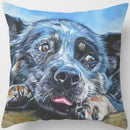 Cute Dog Pattern Square Pillow Covers For Home Decor by Axyaa