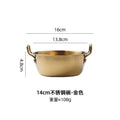 Axyaa Stainless Steel Korean Cuisine Bowl Double Ear Snack Plate