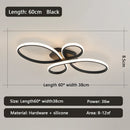 Axyaa Modern LED Ceiling Light - Black/White for Living Room, Bedroom, Kitchen - Light Fixtures