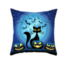 Axyaa Black Cat Pumpkin Cushion Cover 45x45 cm - Home Decor Funny Printed Pillow Case