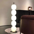 Axyaa Gourd String Floor Lamp White Glass Lampshade