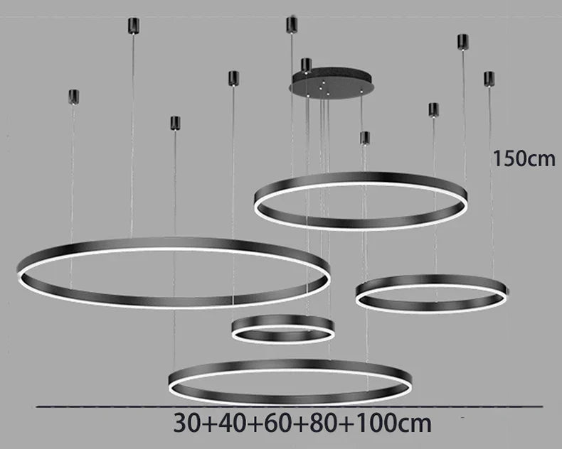 Axyaa Nordic Stair Chandelier Ceiling Light Pendant Lights for Living Room and Dining Room