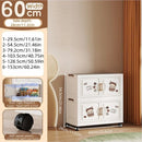 Axyaa Foldable Storage Box, Heavy-Duty with Wheels, Ideal for Snacks/Clothes/Books, Multiple Sizes