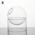 Axyaa Vintage Glass Vase for Tabletop Plants and Flower Arrangements