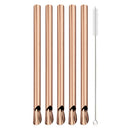 Axyaa 304 Stainless Steel Bubble Tea Straw Set with Straw Brush Spoon