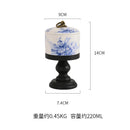 Axyaa Retro Floral Ceramic High-Footed Dessert Bowl - Creative Tableware