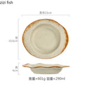 Axyaa Coarse Pottery Flower Edge Plate Set for Molecular Cuisine & Dining