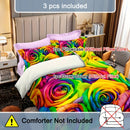 Axyaa Vintage Burgundy Floral Twin Duvet Cover Set with Zipper Closure and Pillowcase