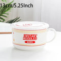 Axyaa Ceramic Noodle Bowl with Lid - Large Capacity Soup & Salad Lunch Box