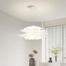 Axyaa Lotus Shape LED Chandeliers Cream Lighting Fixtures for Modern Living Room