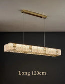 Axyaa Luxury Round Pendant Light for Living Room, Elegant Crystal Light Fixture