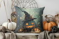 Axyaa Halloween Ghost Bow Pumpkin Pattern Cushion Cover for Sofa Bedroom Car
