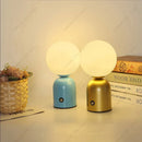 Axyaa Tricolored LED Ball-on-cylinder Rechargeable Lamp Touch Desk Light
