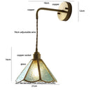 Axyaa Glass LED Wall Lights - Adjustable Wire Plug-In Vintage Tiffany Wall Lamp