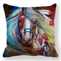 Axyaa Horse Printed Pillowcase 45x45cm Polyester Home Sofa Decor Throw Pillow Cover