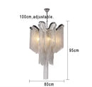 Axyaa Tassel Pendant Aluminum Chain Chandelier for Living Room Kitchen