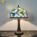 Axyaa Tiffany Style Stained Glass Table Lamp - 12 Inch Alloy Base Lighting
