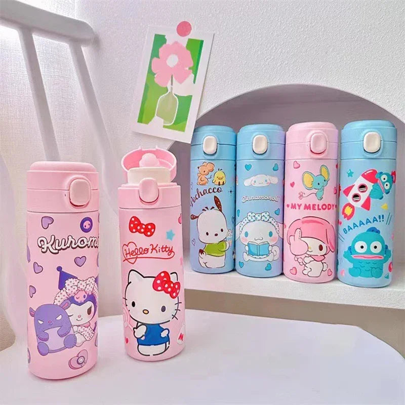Cartoon Pattern Stainless Steel Thermal Cup by Axyaa: Portable Coffee Cup for Hot/Cold Drinks