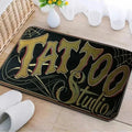 Axyaa Tattoo Shop Mat Indoor Welcome Door Mat Washable Non-Slip Absorbent Carpet