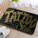 Axyaa Tattoo Shop Mat Indoor Welcome Door Mat Washable Non-Slip Absorbent Carpet