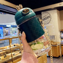 Axyaa Rabbit Ear Water Bottle with Straw - Cute, Portable, BPA-Free for Kids