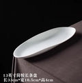 Axyaa Ceramic Flat Plate for Sushi and Cold Dishes