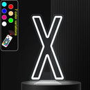Axyaa Neon Letter Light Sign A-Z Alphabet with Color-Changing Illuminated Lights
