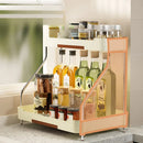 Axyaa Kitchen Storage Shelf for Seasoning Bottles: Narrow Wide Multi-Layer Organizer