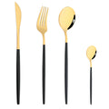 Axyaa Stainless Steel Red Silverware Set for Dining Table