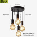 Axyaa Black Modern 4 Bulb Ceiling Light for Bedroom, Kitchen, Hallway