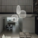 Axyaa Modern Cage Chandelier Pendant Lamp for Hotel Lobby Restaurant