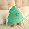 Axyaa Christmas Decorative Throw Pillows Xmas Tree Reindeer Gnome Plush Toy