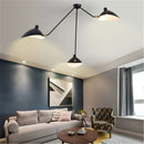 Axyaa Black Spider Serge Mouille Ceiling Chandelier, Industrial Retro Living Room LED Luminaire