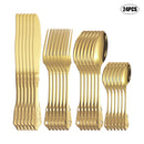 Axyaa Palace Series Stainless Steel Gold Tableware Set for Home, Hotel, Restaurant