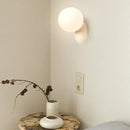 Axyaa Small Cream LED Bedside Wall Lamp Modern Minimalist Decorative Sconces