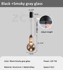 Axyaa Glass Bulb Pendant Light: Minimalist LED Chandelier for Dining, Bedroom, Kitchen