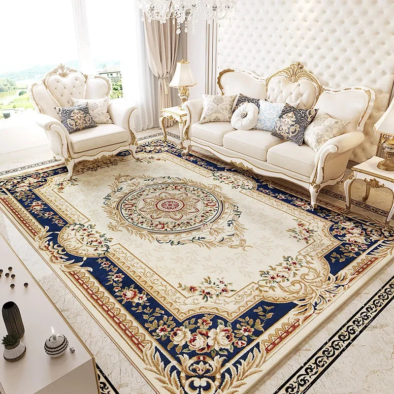 Axyaa Retro Palace Soft Carpet - Modern Living Room Bed Area Rug