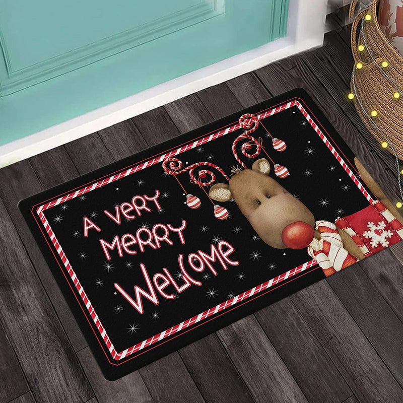 Axyaa Christmas Decor Entrance Door Mat Bathroom Non-slip Living Balcony Carpet