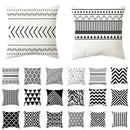 Axyaa Geometric Stripe Pillowcase with English Letter Design